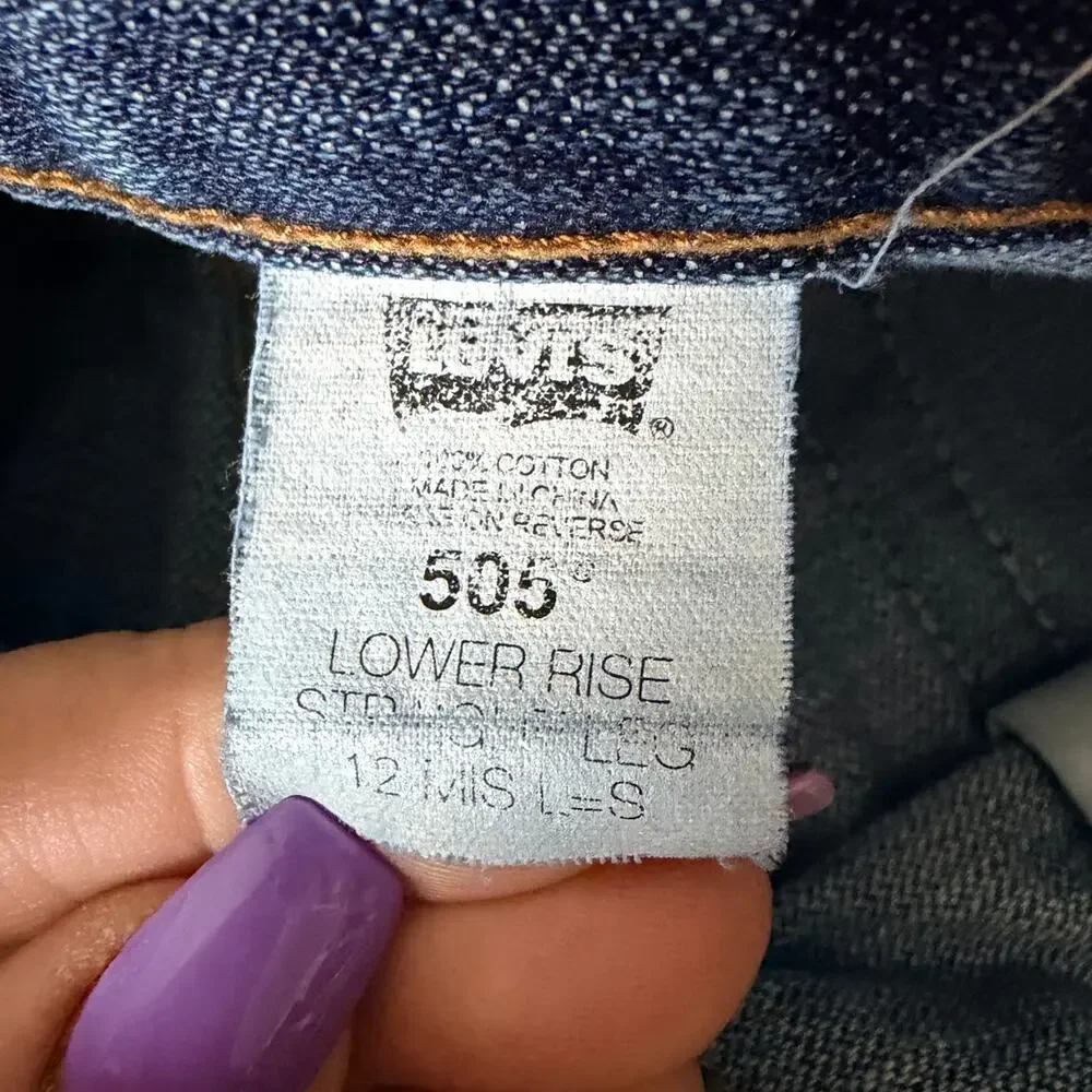 Levi’s 505 Low Rise Jeans Women 12 Straight Leg Vintage Y2K Denim